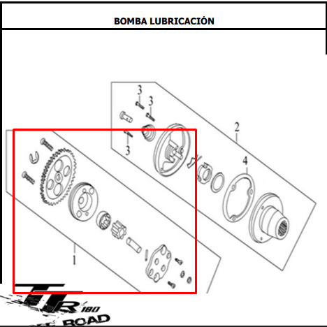Bomba de aceite cr5 AKT 180 original