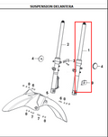 Suspension Delantera Izquierda Evo 125 R3 - Evo 150 y Más