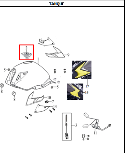 Switch de encendido evo 125 r3 - evo 150 rakt 3 original (completo)