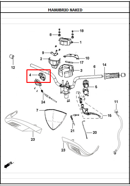 Comando derecho AKT dynamic-r original