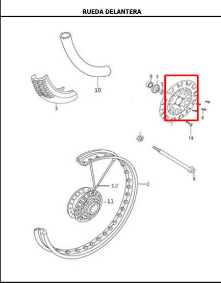 Disco freno ttr 125 - ttr AKT 150 original