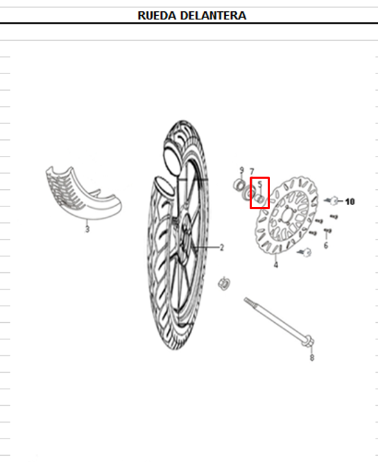Tornillo de disco ttr 125 - ttr AKT 150 original
