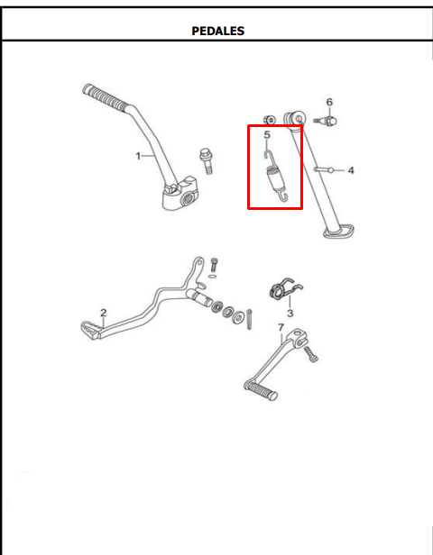 Resorte de gato ttr 125 - ttr AKT 150 original