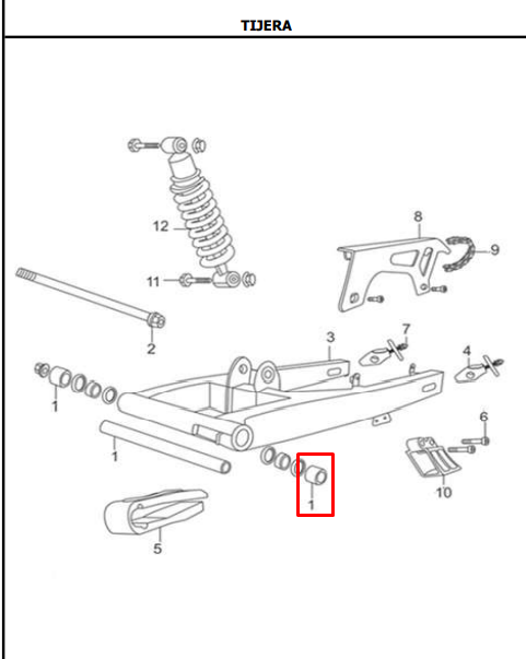 Kit de tijera ttr 125 - ttr AKT 150 original