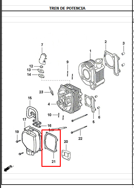 Oring de culatin jet 4 - dynamic AKT 125 original