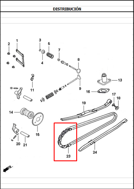 Cadenilla (scr 2x3 92l) jet 4 - dynamic AKT 125 original
