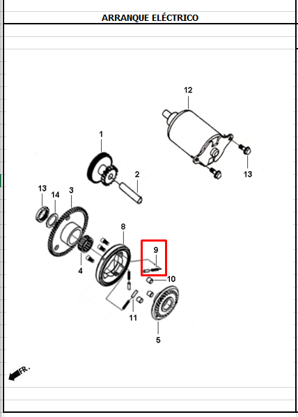 Resorte clutch arranque dynamic 125 - jet AKT 4 original