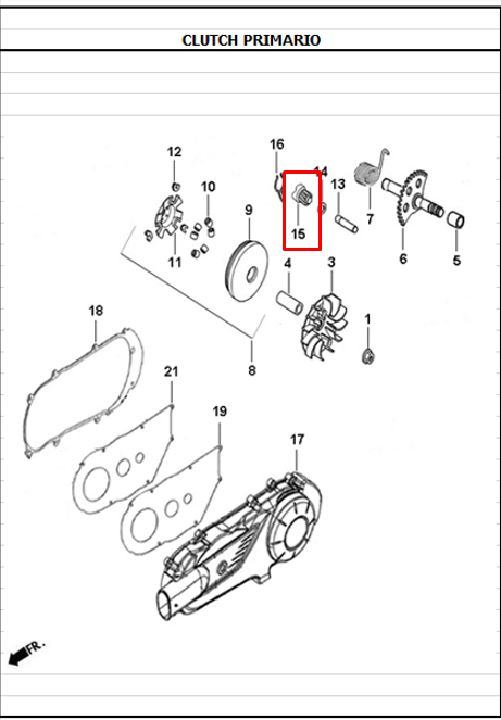 Piñon de crank jet 4 - jet 5 - dynamic AKT 125 original