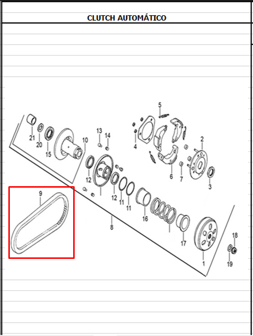 Correa De Transmision Dynamic 125 R - Dynamic Pro 125 y Más