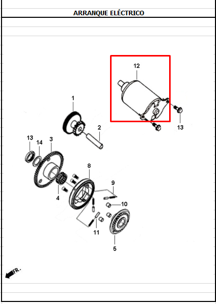 Motor de arranque jet 4 - jet AKT 5 original