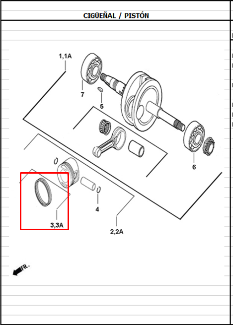 Anillos de piston jet4 AKT 125 original (estandar)