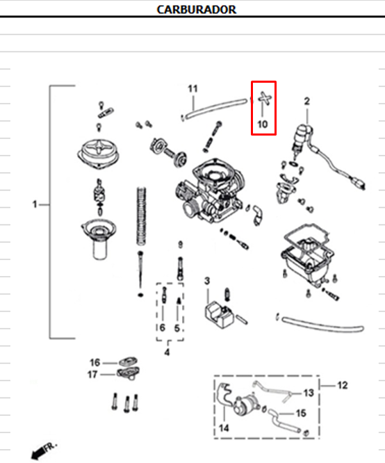 Conector manguera de vacio dynamic AKT 125 original