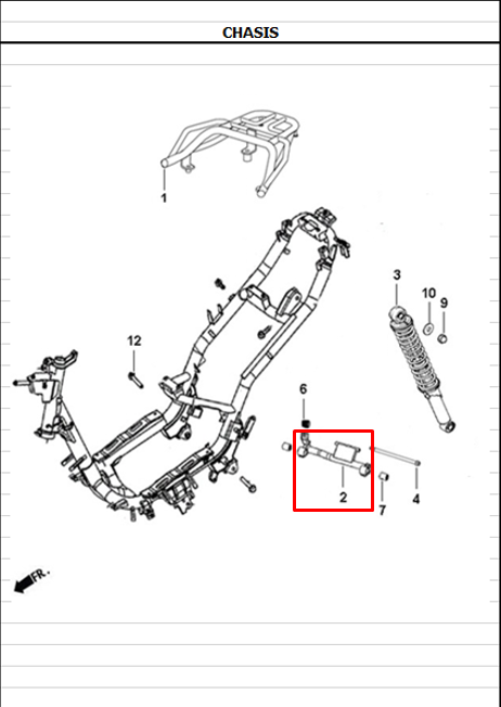 Soporte de motor dynamic 125 - jet AKT 4 original