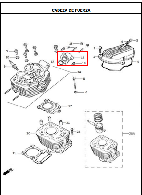 Soporte de carburador evo 125 - evo ne 150 AKT original