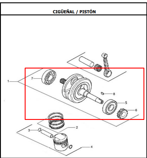 Cigueñal evo 150 r3- evo ne 150 - ttr AKT 150 original