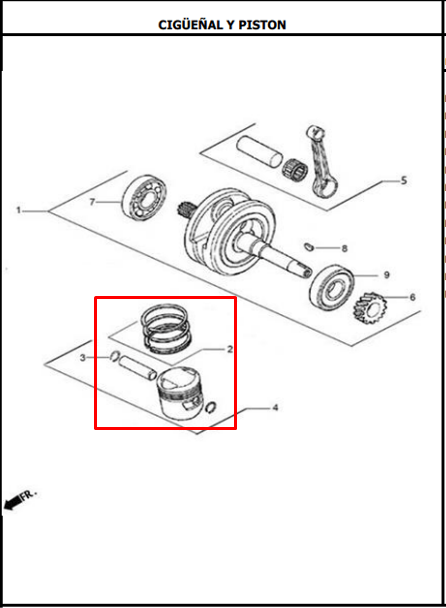 Kit piston standard AKT neoriginal 125 2012