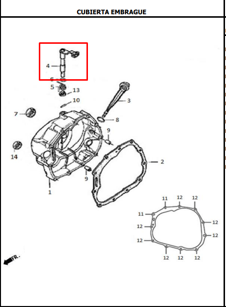 Leva de clutch evo ne 125 - evo ne 150 AKT original