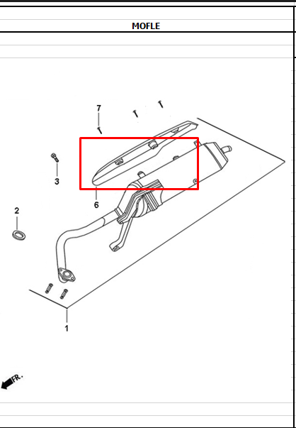 Protector de mofle jet 4 - dynamic AKT 125 original
