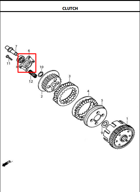Porta balinera de clutch xm 180 - xm 200 - sm AKT 200 original