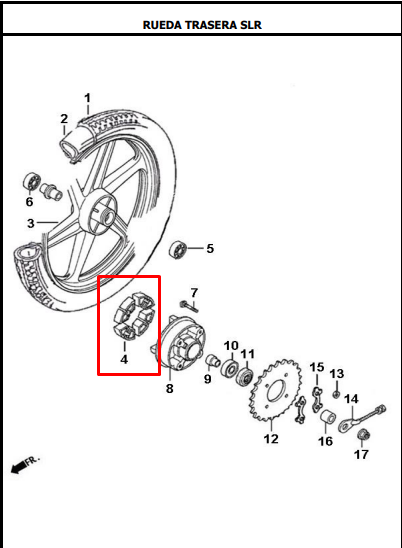 Cauchos de sprocket AKT original (por set)