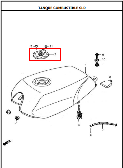 Tapa de gasolina evo ne 125 - evo ne 150 AKT original