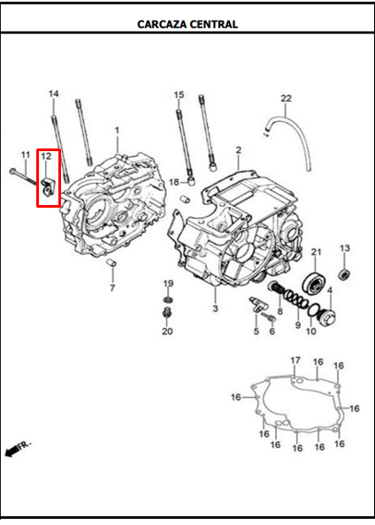 Guia para cable de clutch AKT original