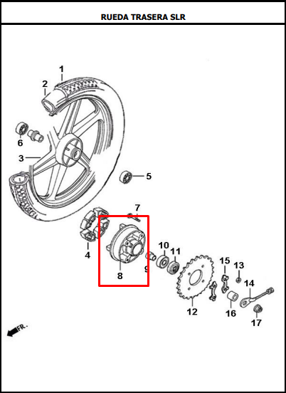 Porta sprocket AKT original