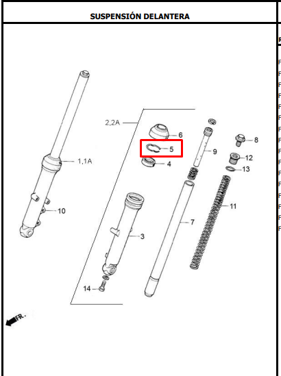 Pin de telescopio (milimetros 37) AKT original