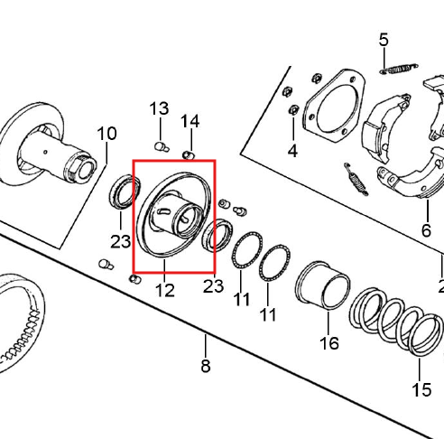 Polea móvil dynamic AKT 125 original