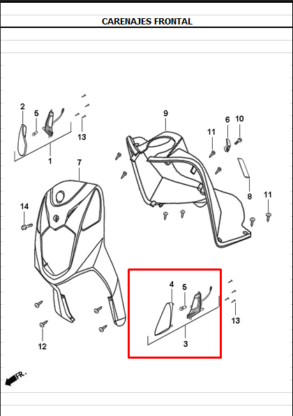 Direccional dynamic AKT 125 original (delantera izquierda)