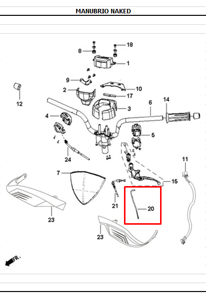Switch de stop dynamic 125 - jet AKT 4 original (trasero)