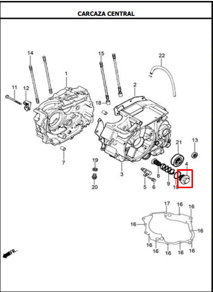 Tapa filtro de aceite evo ne 125 - evo ne 150 AKT original