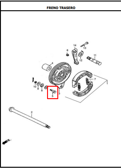 Tornillo porta bandas special 110s AKT original