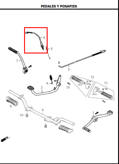 Switch de stop AKT original (trasero)