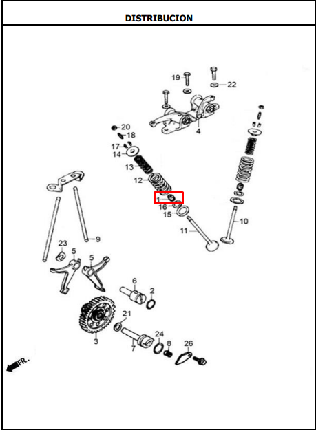 Retenedor de valvula tt 125 - ttr AKT 200 original