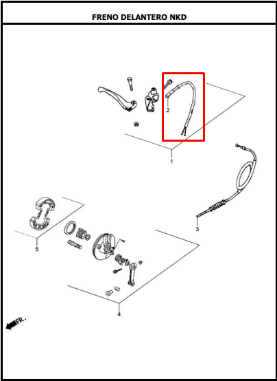 Switch de stop AKT original (delantero)