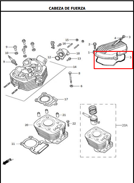 Oring culatin AKT original