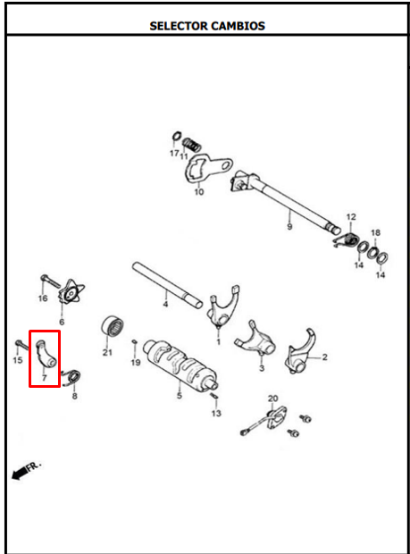 Leva selectora AKT original
