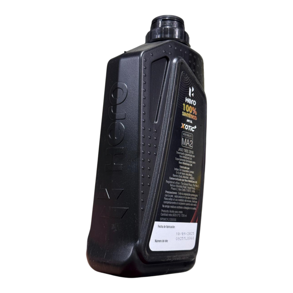 Aceite de motor HERO 10wsintetico 30 xotic+ tiempos 4 (1250ml)