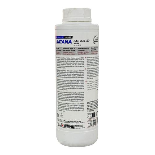 Aceite de motor IPONE 4t katana 15w‑50 100% sintético 1l