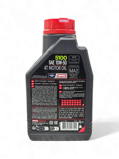 Aceite de motor MOTUL 10wsemisintetico 50 tiempos 4 5100