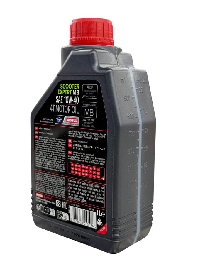 Aceite de motor MOTUL 10wsemisintetico 40 scooter expert tiempos 4
