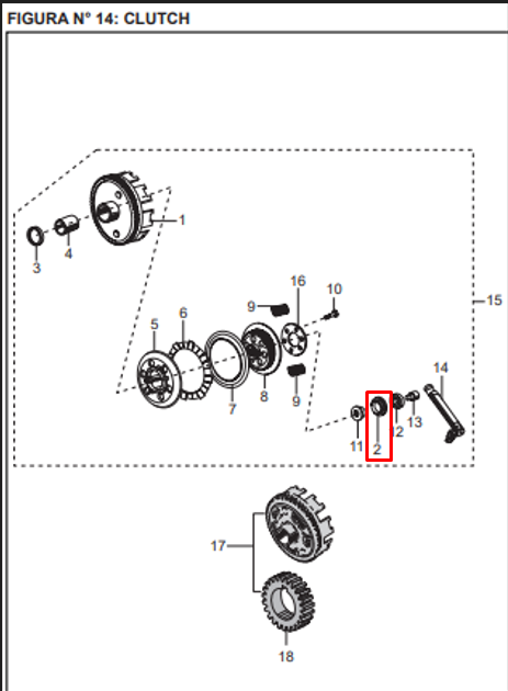 Soporte balinera de clutch boxer BAJAJ 100 original