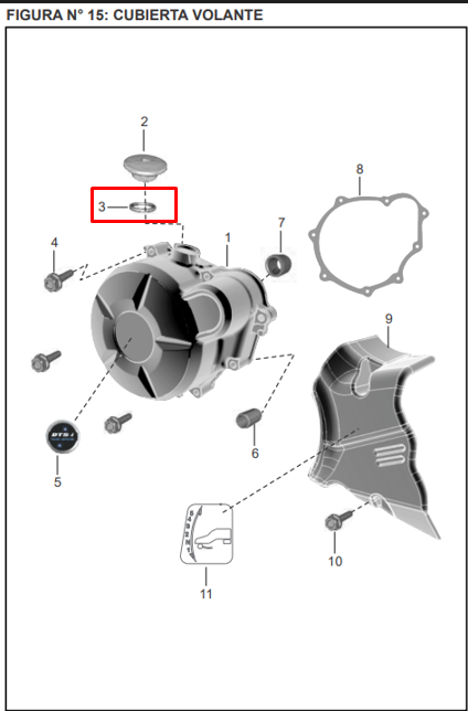 Oring tapon de tiempo discover st 125 BAJAJ original