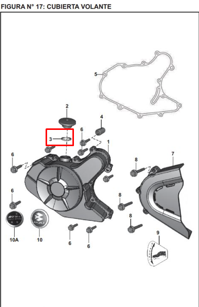 Oring tapon de tiempo discover st 125 BAJAJ original