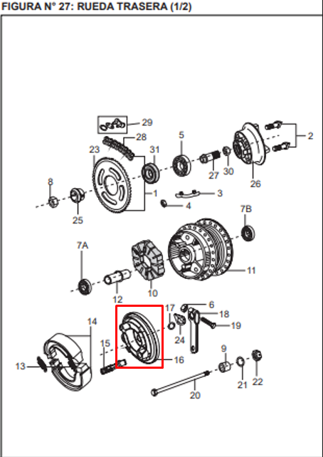 Portabandas trasero puslar dts 180-i BAJAJ original