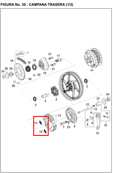 Resorte banda de freno boxer BAJAJ 100 original