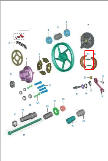 Resorte banda de freno boxer BAJAJ 100 original