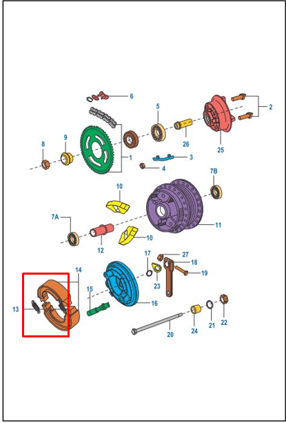 Resorte banda de freno boxer BAJAJ 100 original