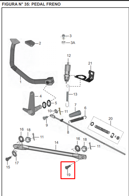 Tornillo porta bandas pulsar BAJAJ 135 original